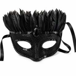 Masker zwart met tule