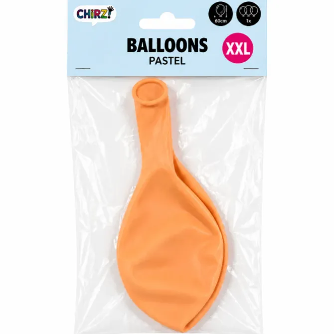 Mega Ballon Pastel - Oranje - 60cm - 1 stuk