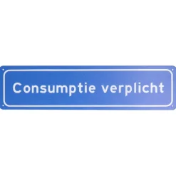 Metalen bord Consumptie