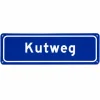 Metalen bord Kutweg