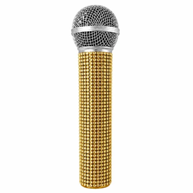 Microfoon disco goud