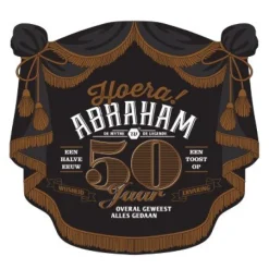 Muurbord Abraham 50 jaar XL