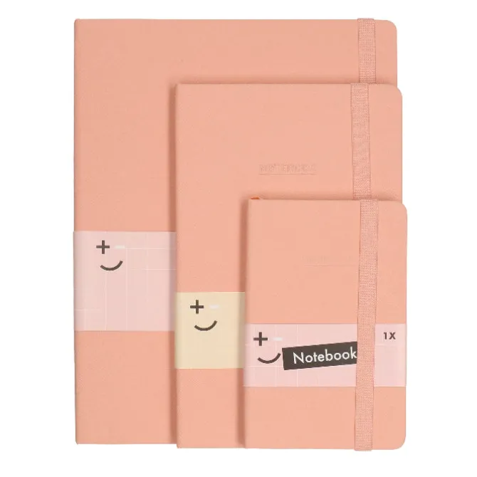 Notitieboek glitter roze A6