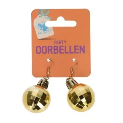 Oorbellen discobal goud