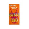 Oorbellen en ketting peace regenboog