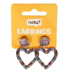 Oorbellen Hart Glitter