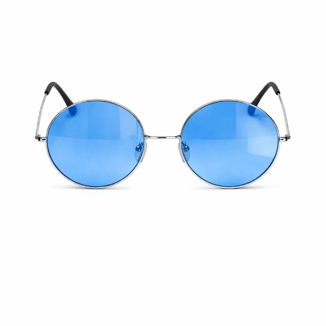 Partybril hippie XL blauw