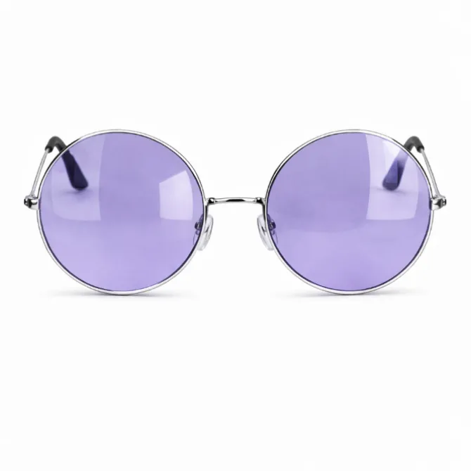 Partybril hippie XL paars