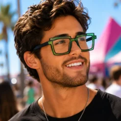 Partybril neon groen