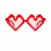 Partybril pixel hart rood