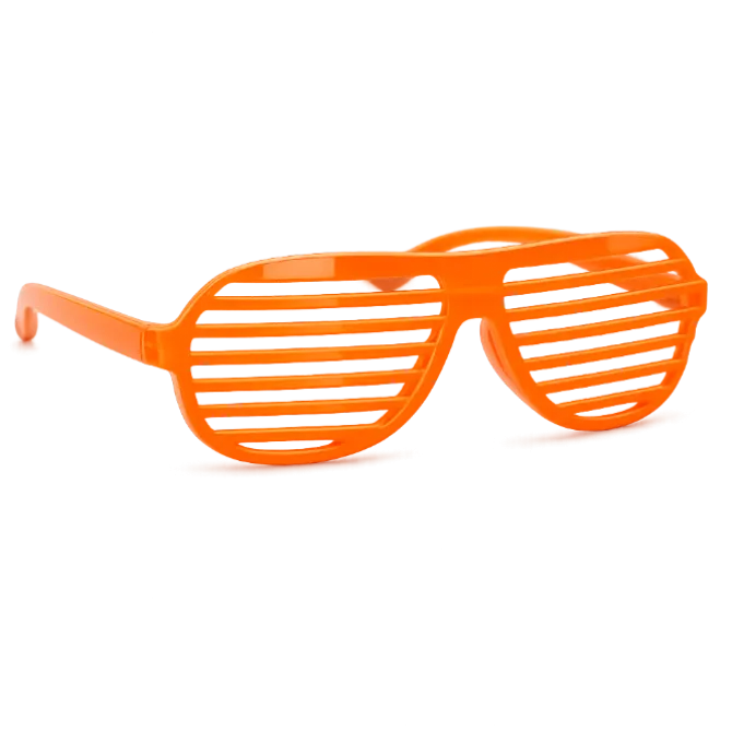 Partybril shutter oranje