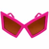 Partybril vlinder neon roze