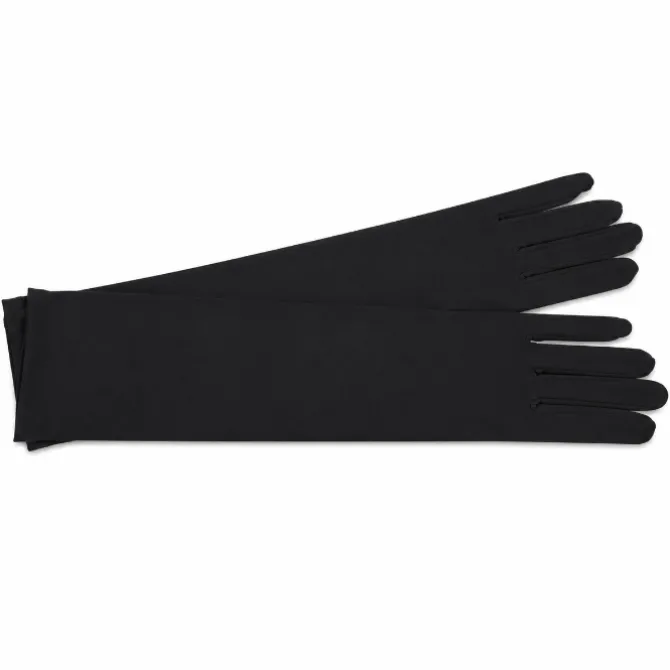 Party handschoenen zwart lang