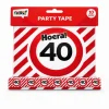 Party tape "Hoera 40 jaar'' 10 meter