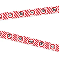 Party tape "Hoera 40 jaar'' 10 meter