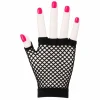 Party visnet handschoenen zwart kort
