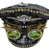 Pet pailletten met bril zwart