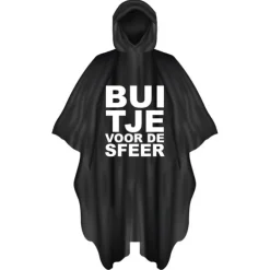 Poncho Buitje zwart/wit