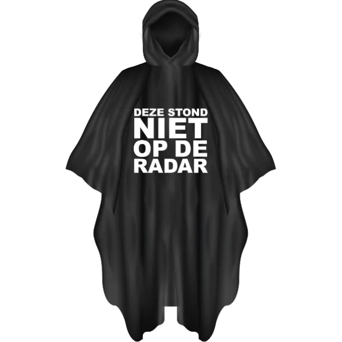 Poncho Radar zwart/wit