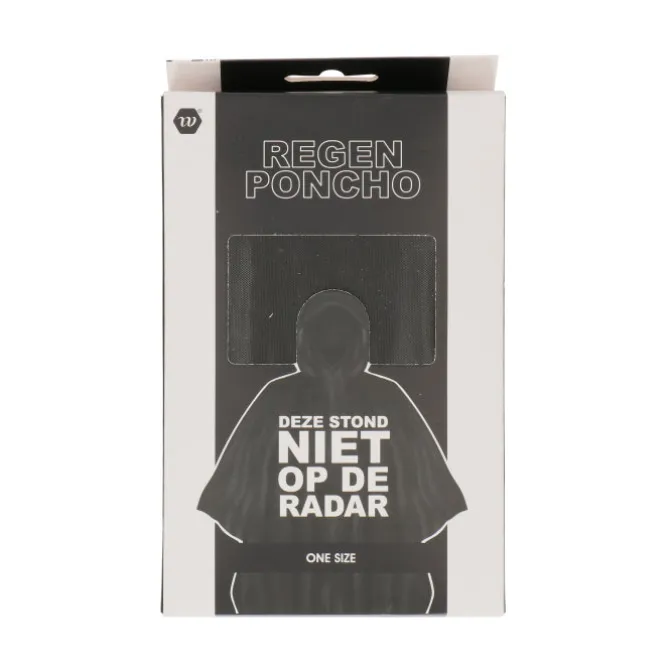 Poncho Radar zwart/wit