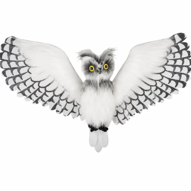Pop uil met licht en geluid - 99 cm
