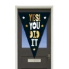 Puntvlag "You did it" zwart/goud 100 x 150cm