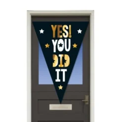 Puntvlag "You did it" zwart/goud 100 x 150cm