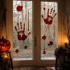 Raamsticker Halloween handen bloederig rood
