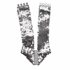 Riem pailletten zilver - 110cm