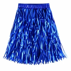 Rokje glitter folie blauw one size