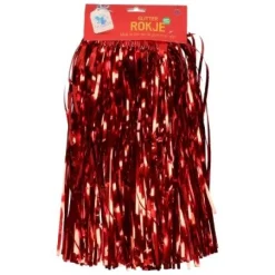 Rokje glitter folie rood one size