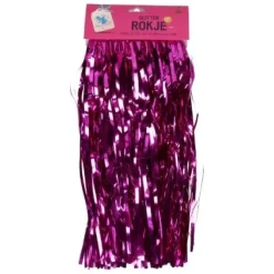 Rokje glitter folie roze one size
