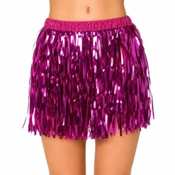 Rokje glitter folie roze one size