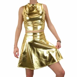 Rokje metallic goud M/L