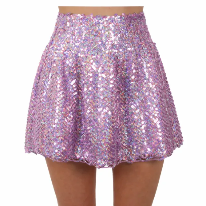 Rok pailletten roze - One size