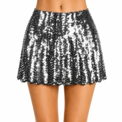 Rok pailletten zilver - One size