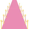 Roze loper 450 x 60cm