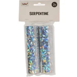 Serpentine metallic zilver 2 stuks