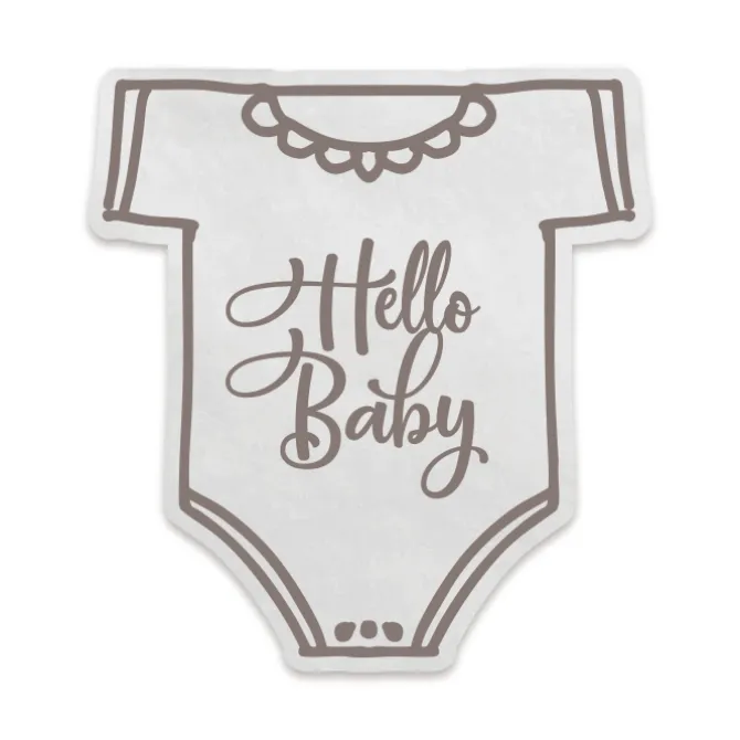 Servetten babyromper beige - 16 stuks
