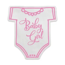 Servetten babyromper roze - 16 stuks