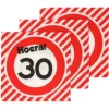 Servetten 30 jaar verkeersbord 33x33 cm - 20 stuks