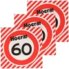 Servetten 60 jaar verkeersbord 33x33 cm - 20 stuks