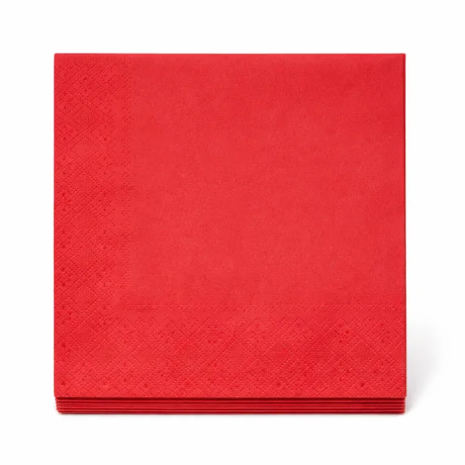 Servetten rood 33x33 cm - 20 stuks