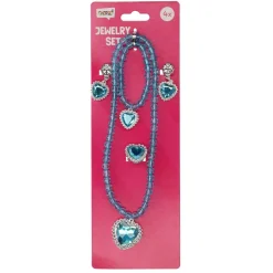 Sieraden set blauw 4-delig
