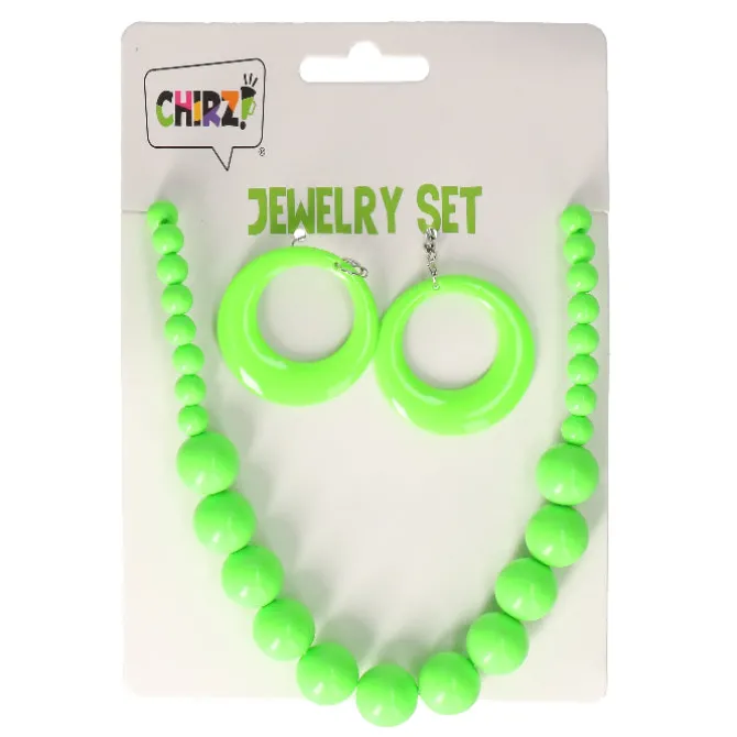 Sieradenset neon groen