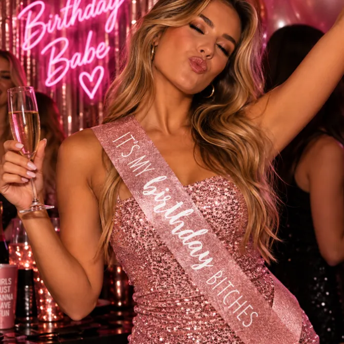 Sjerp It's my birthday bitches - glitter rosé