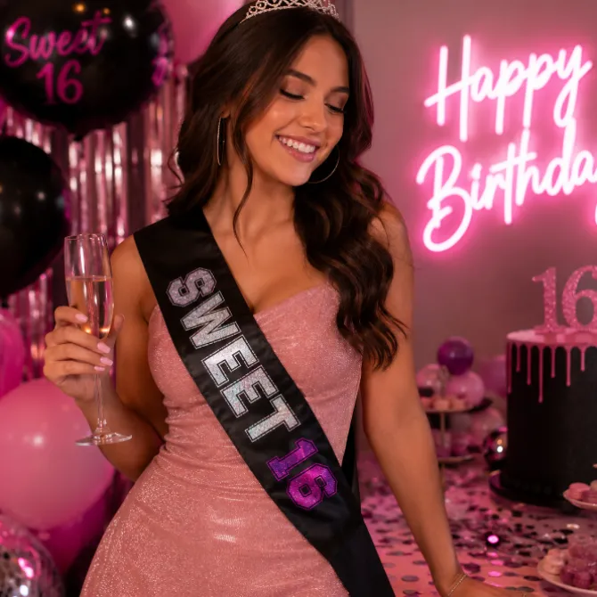Sjerp Sweet 16 zilver/roze/zwart