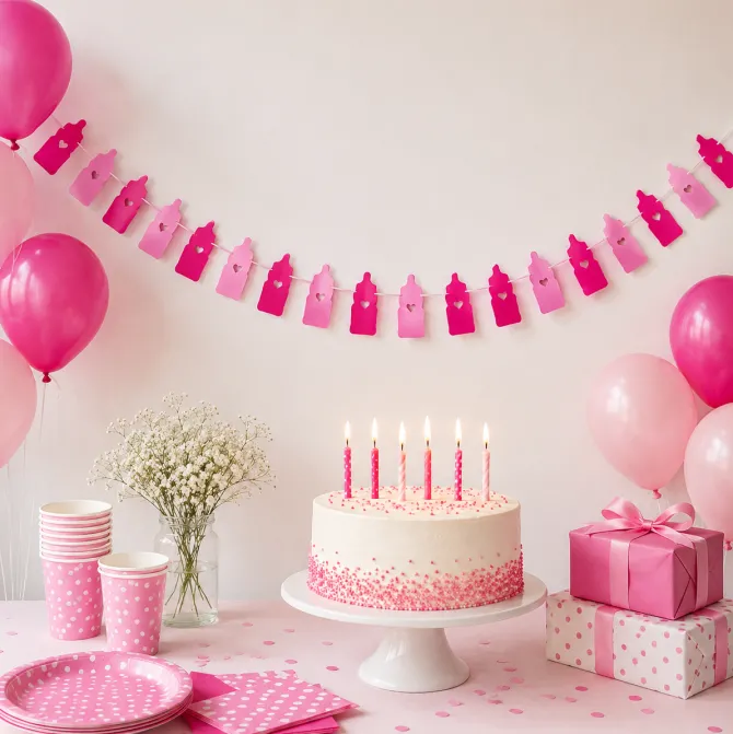 Slinger babyfles roze