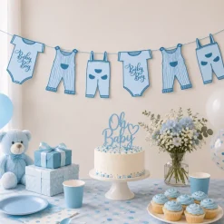 Slinger blauwe babyrompers (5 meter)