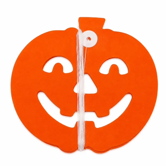 Slinger Halloween pompoen oranje 3m